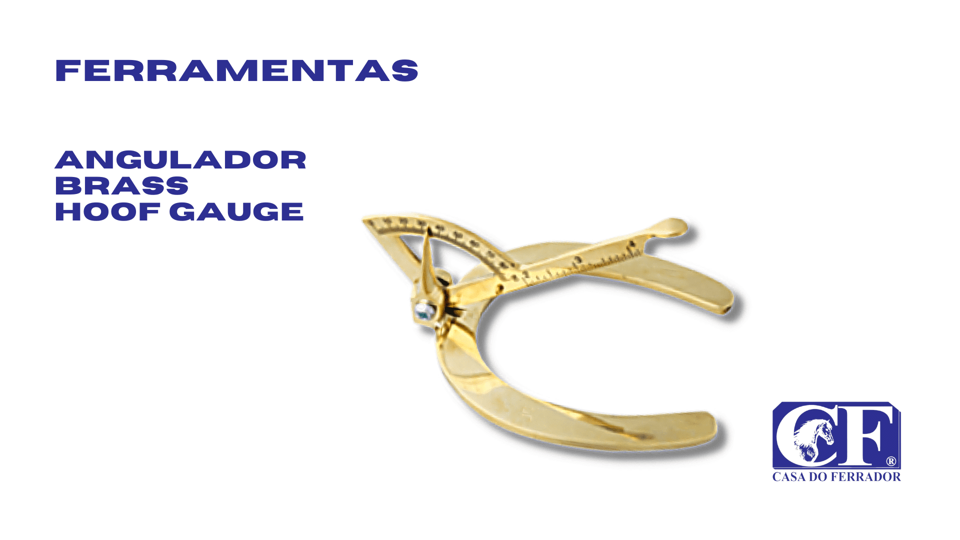 Angulador de casco Brass – hoof gauge - Casa do Ferrador